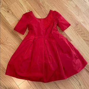 Janie and Jack Special Occasion Red Satin Dress